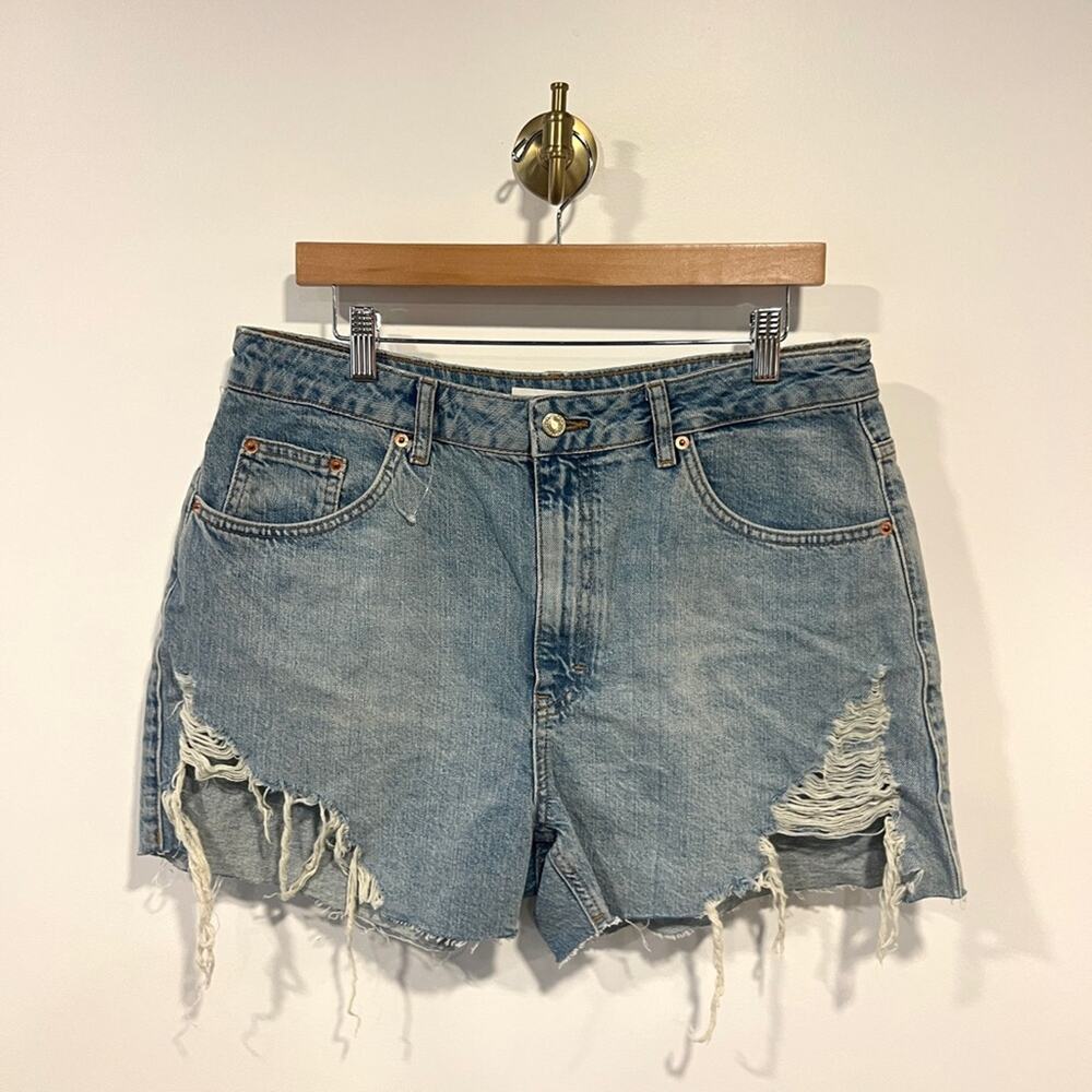 Topshop A-Line Cutoff Denim Shorts